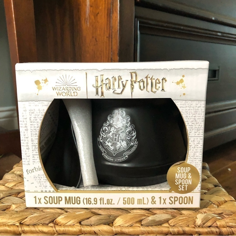 Harry Potter ceramic Cauldron Soup Mug & Spoon set
